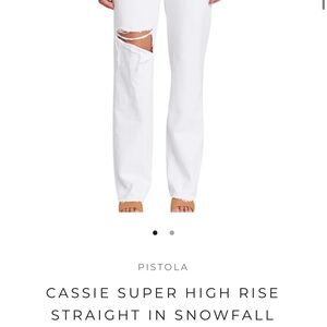 Pistola Cassie Super High Rise Straight Pants in White